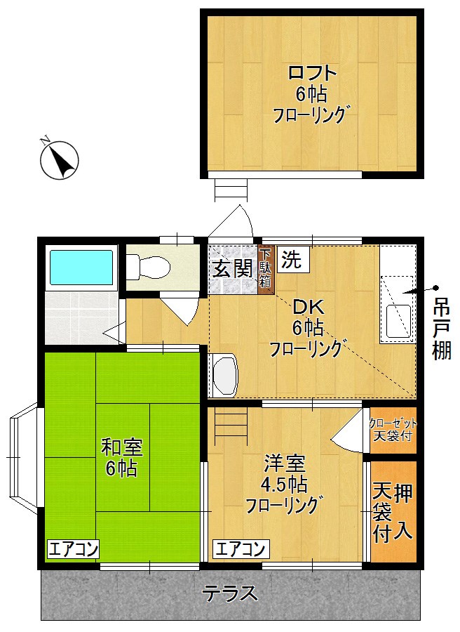 メゾンドシャルマン 101号室 間取り