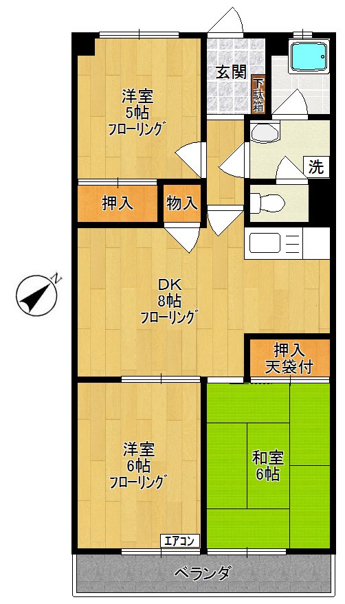 センチュリーイケダ 302号室 間取り