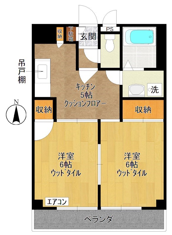 稲田堤グランドハイツ 402号室 間取り