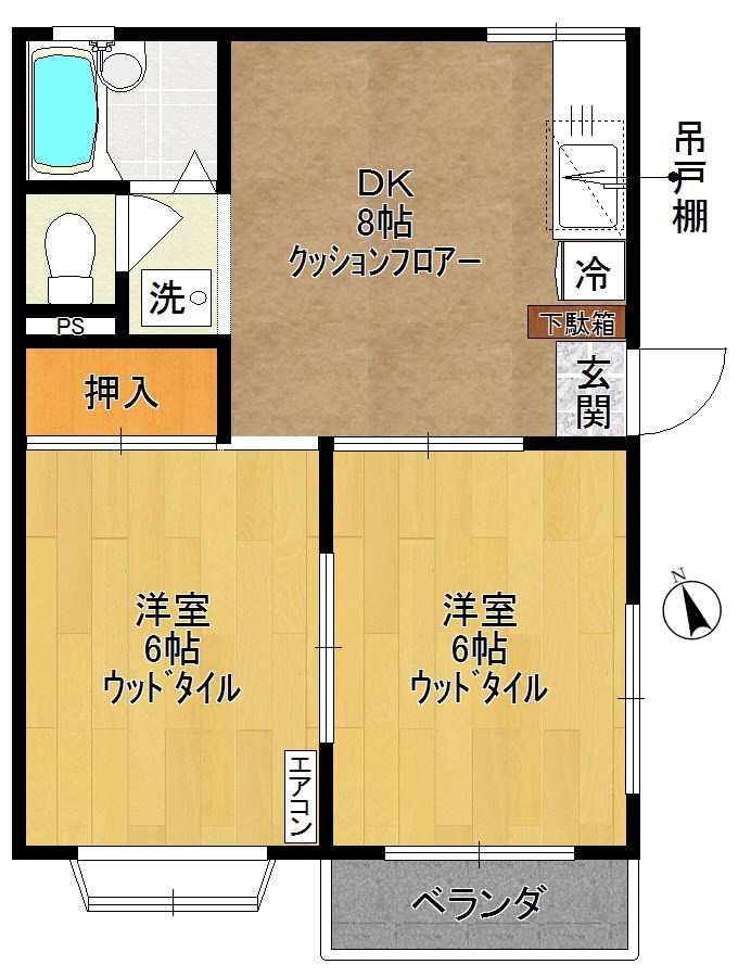ヴィラ・フェリーチェ 201号室 間取り