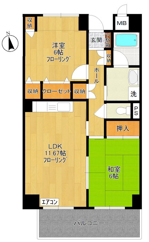 ピアガーデン参番館 402号室 間取り