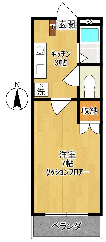 レジデンス向ヶ丘  403号室 間取り