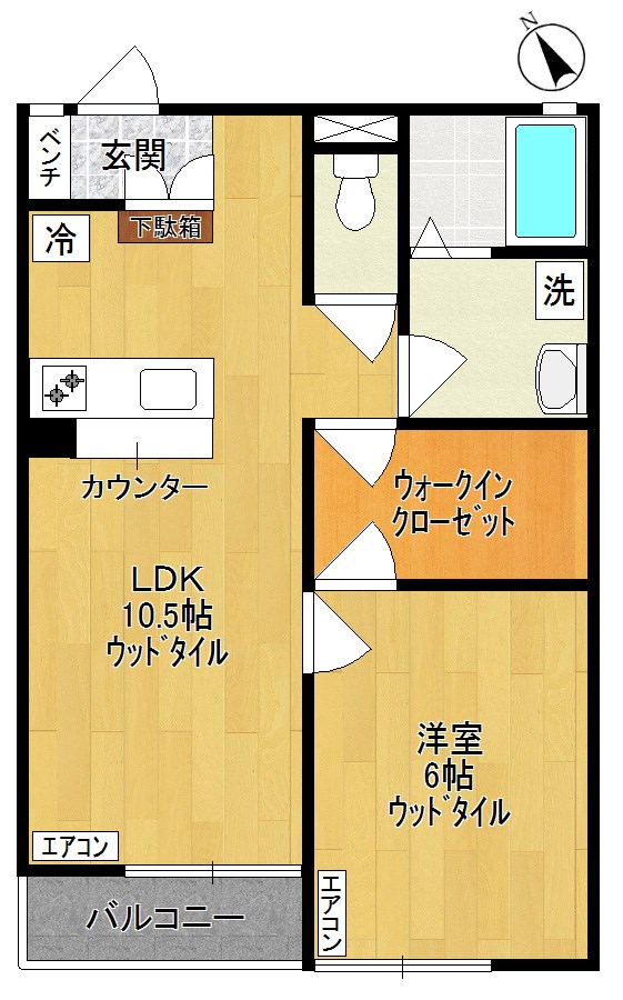 ターフヴィレッジ　-Turf　Village- 202号室 間取り