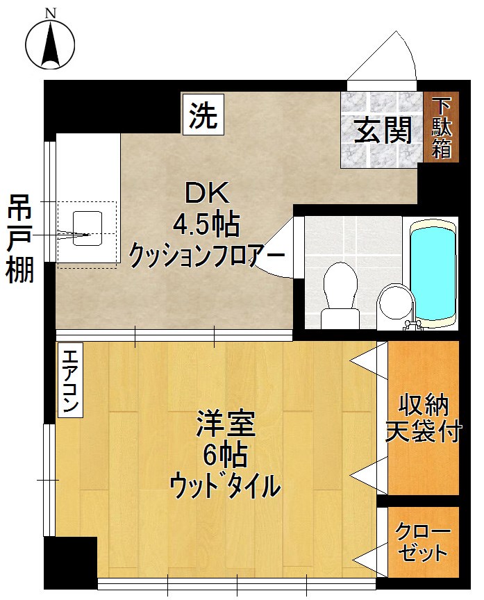 ニューホープハウス  403号室 間取り
