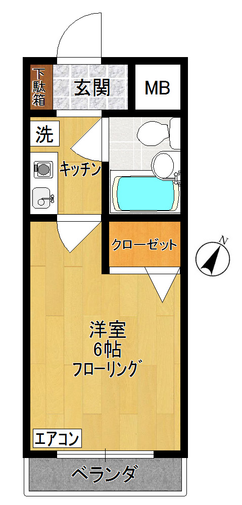 リンドウマンション若葉台  108号室 間取り