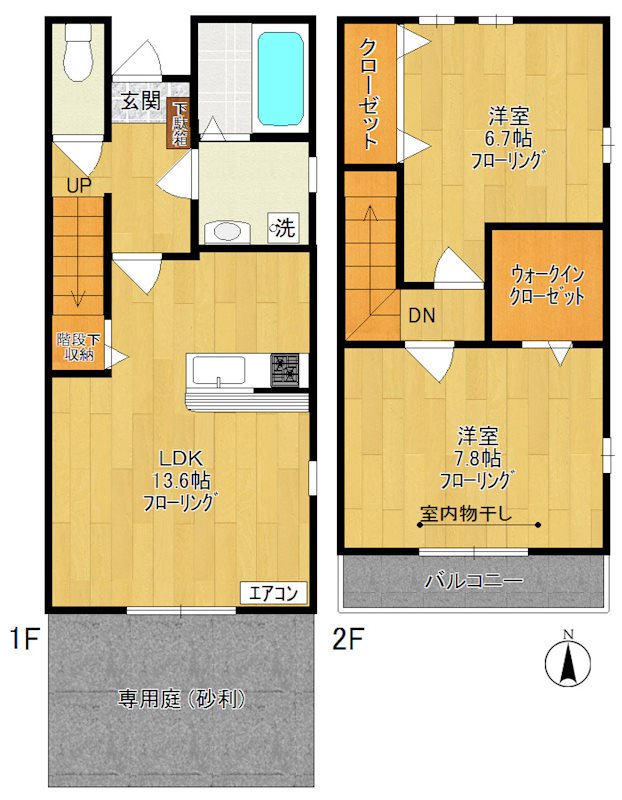 シャンテベール 101号室 間取り