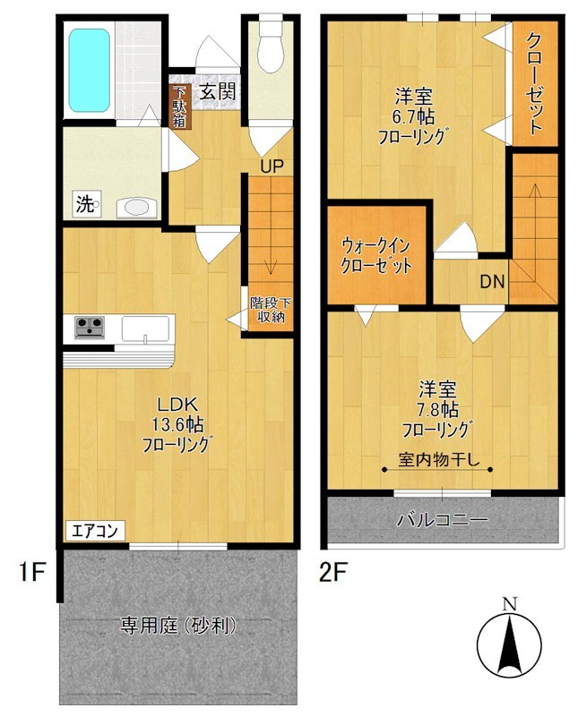 シャンテベール  102号室 間取り