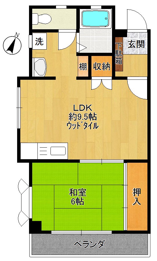 ハイツみずほ 102号室 間取り