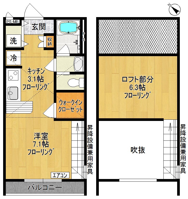 サンヴィアーレU III 105号室 間取り