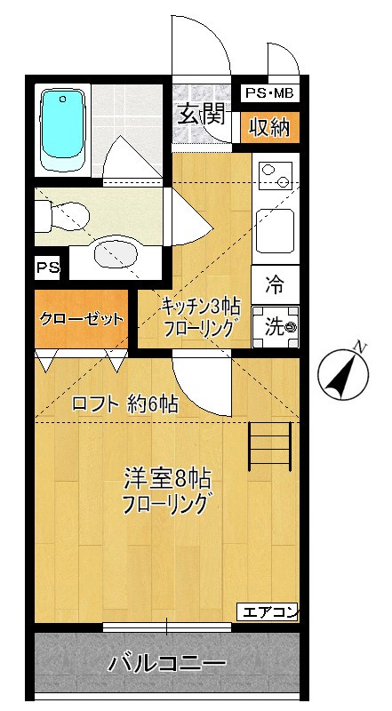 ベルメランジェII 103号室 間取り