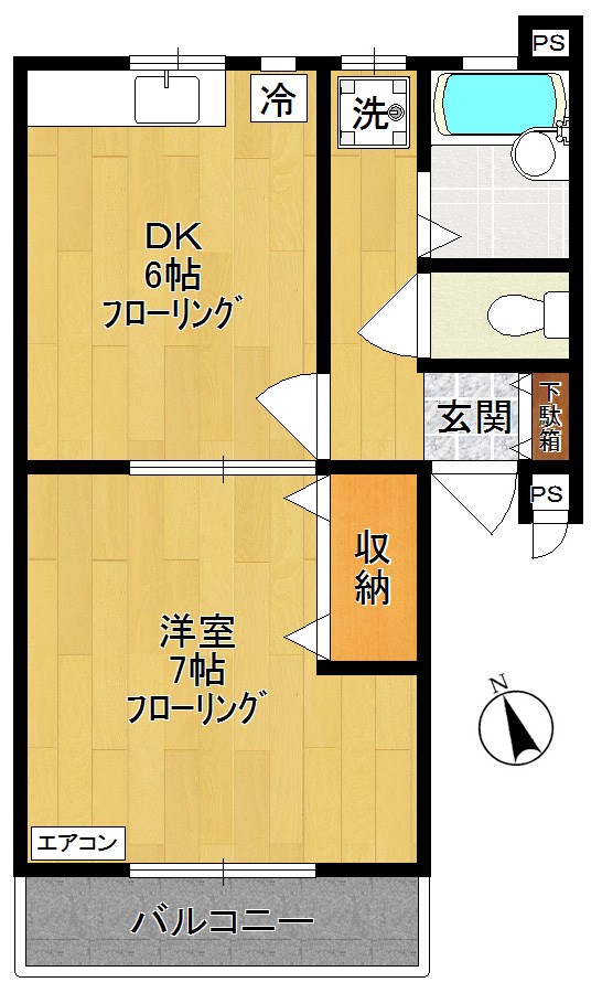リバーサイドエリシオン 103号室 間取り