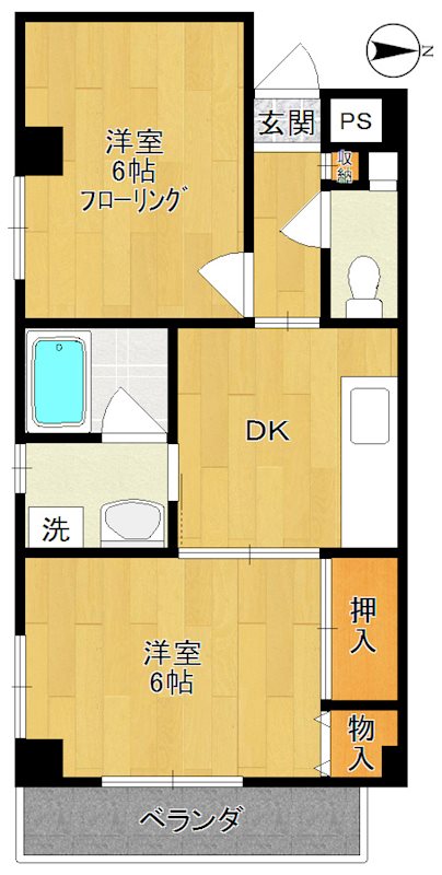 エクセレンス石黒  303号室 間取り