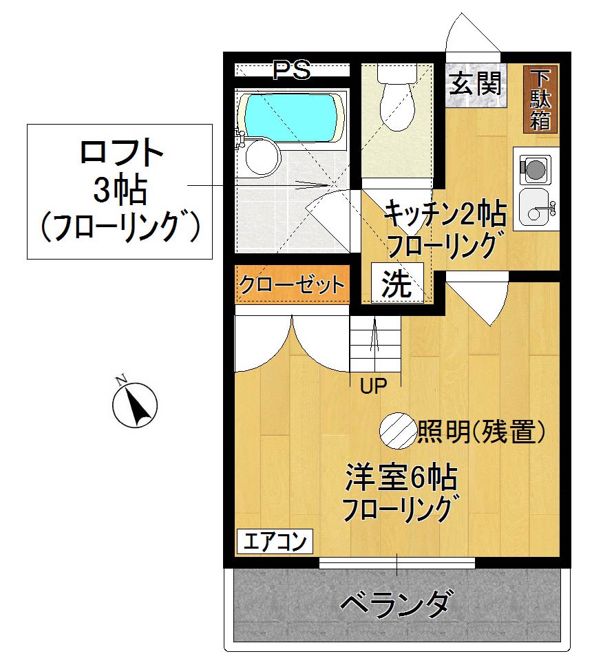 アイランドB 間取り図