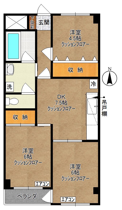 エスペランザ枡形  203号室 間取り