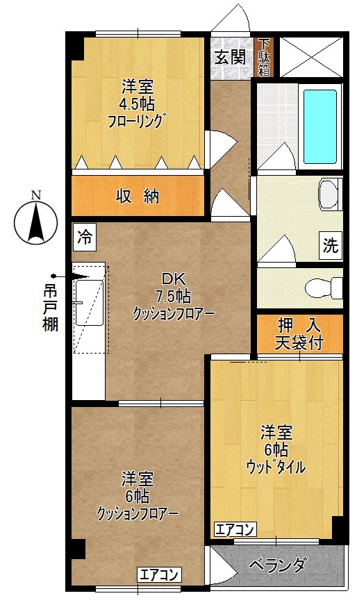 エスペランザ枡形 302号室 間取り