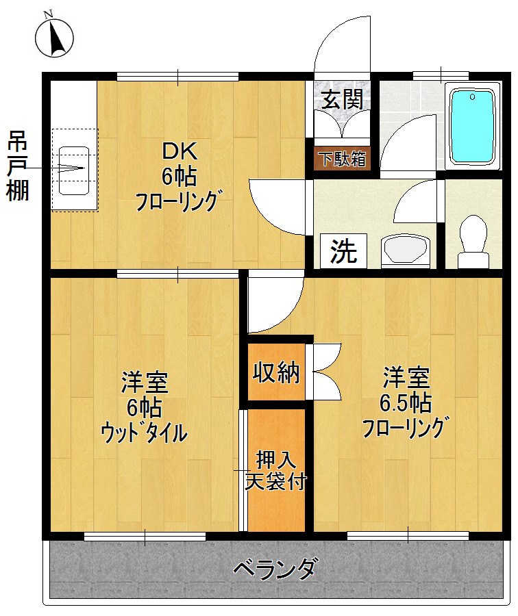 アーバンテラスサニー 202号室 間取り