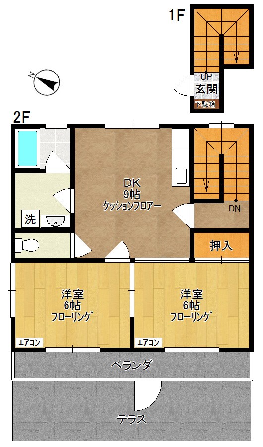 小菅ハウス 2F号室 間取り