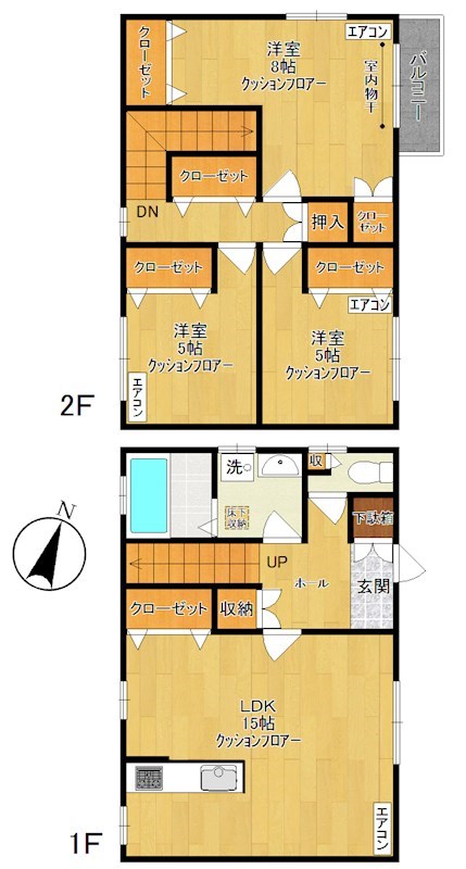 カーサ・ヴェルデA棟 102号室 間取り
