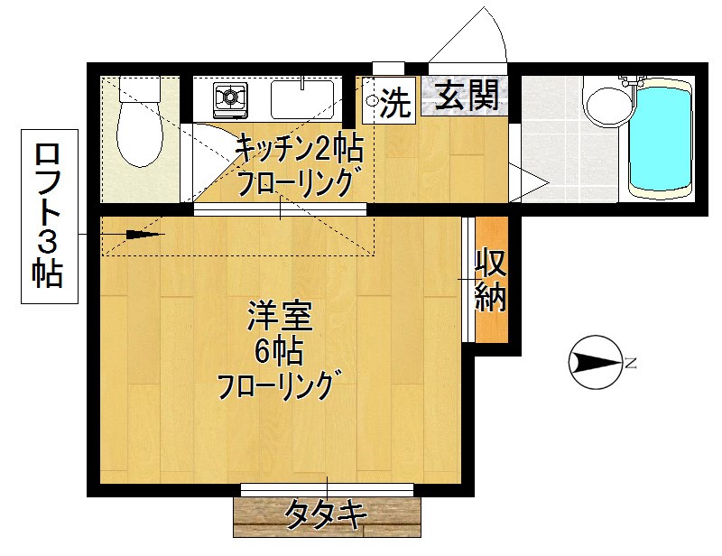 エスペランサ 105号室 間取り