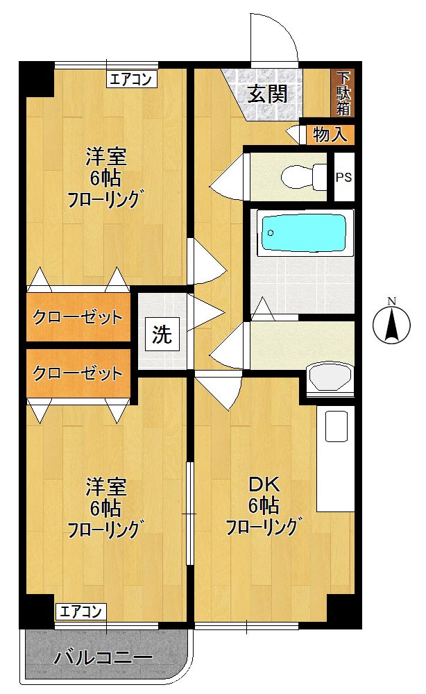 レフォール登戸 102号室 間取り