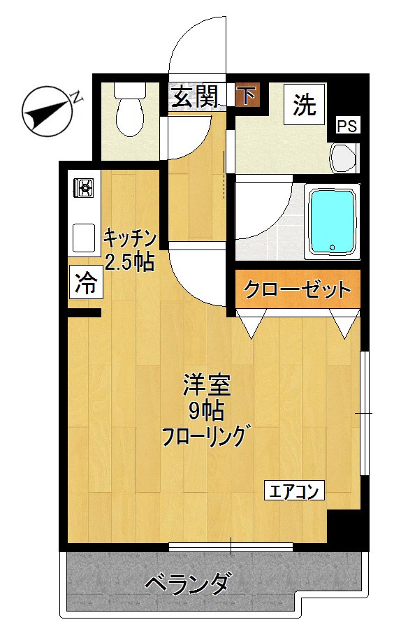 YTR　wind 307号室 間取り