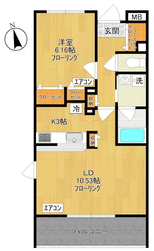 ガーデンビィラ六番館 間取り図