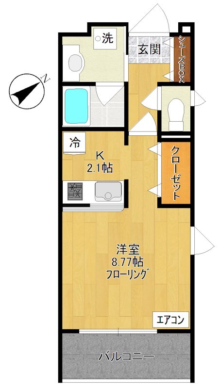 ガーデンビィラ六番館 B110号室 間取り