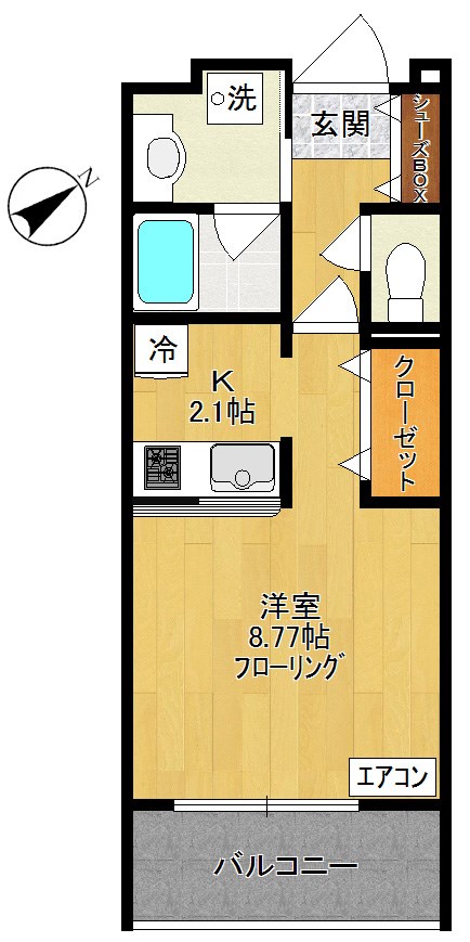 ガーデンビィラ六番館 B309号室 間取り