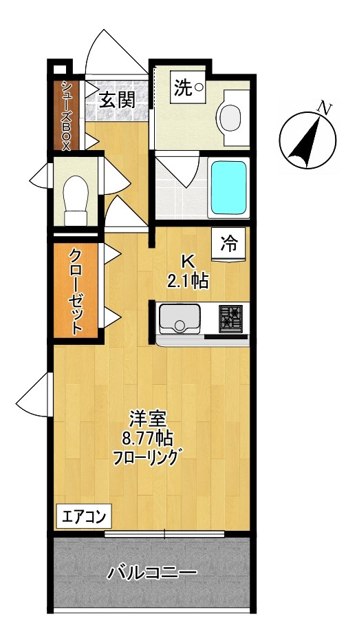 ガーデンビィラ六番館 B310号室 間取り