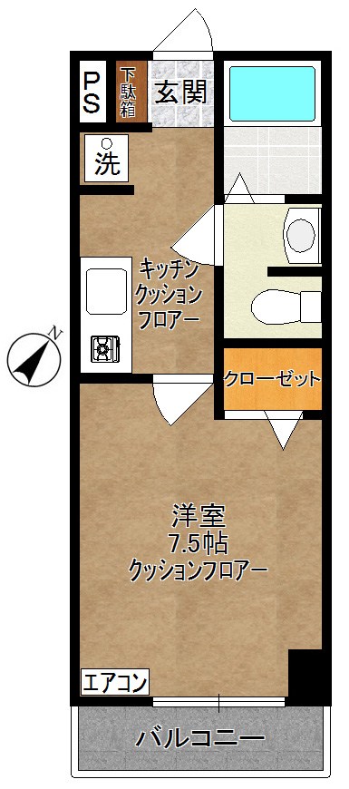 BKビル 302号室 間取り