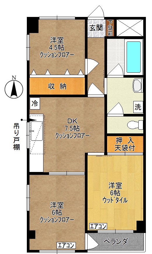 エスペランザ枡形 304号室 間取り