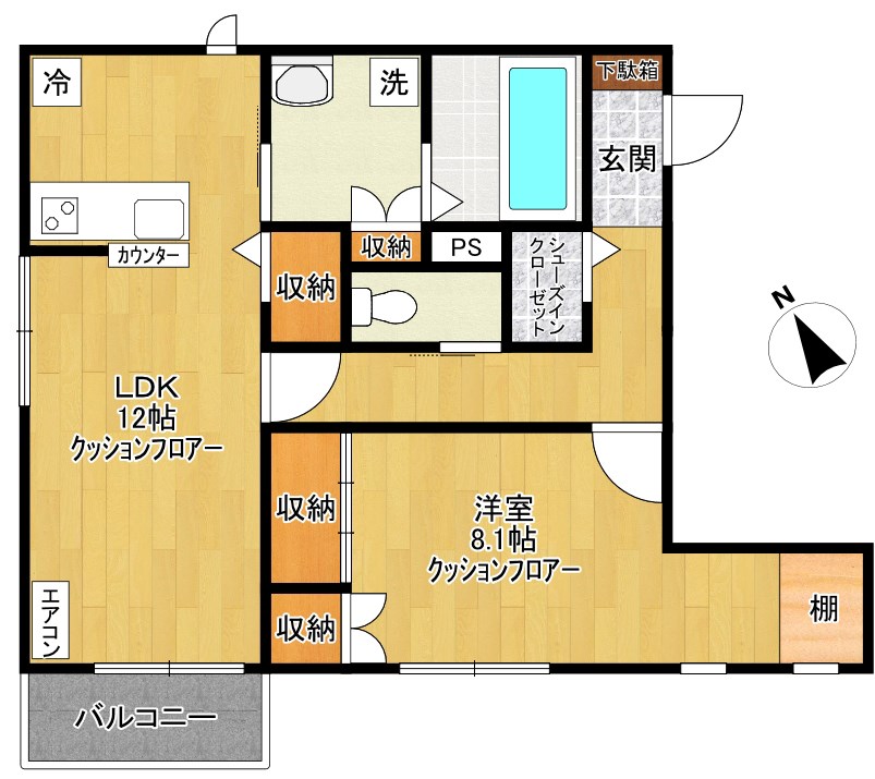 ヴェルテファーム 302号室 間取り