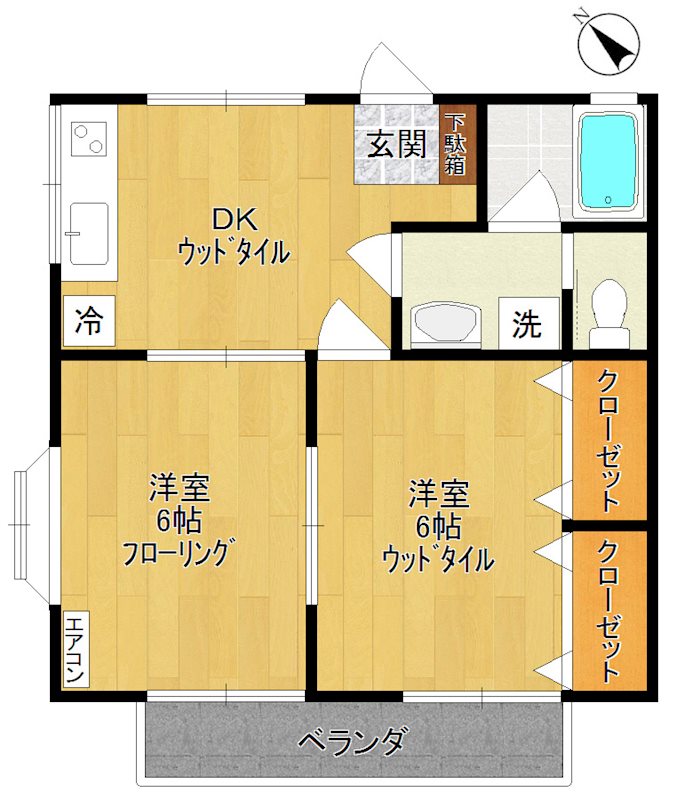ファインヒルマツバ  101号室 間取り