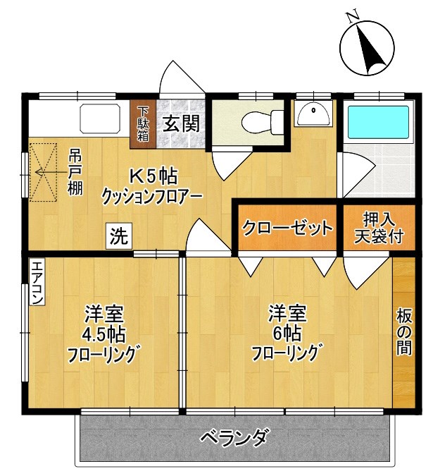 コーポはつ 間取り図