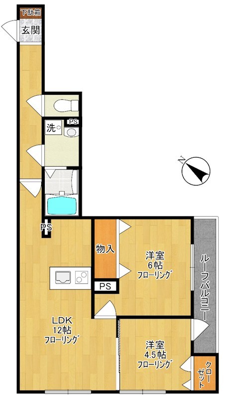 THREE　ISLAND 306号室 間取り
