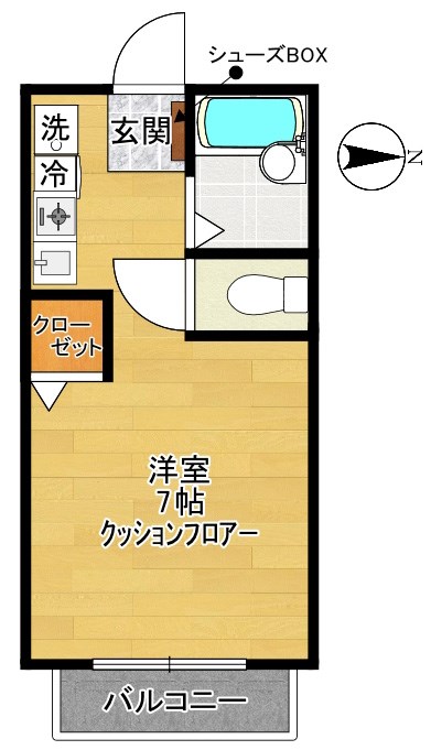TAMAグリーンパレス 201号室 間取り