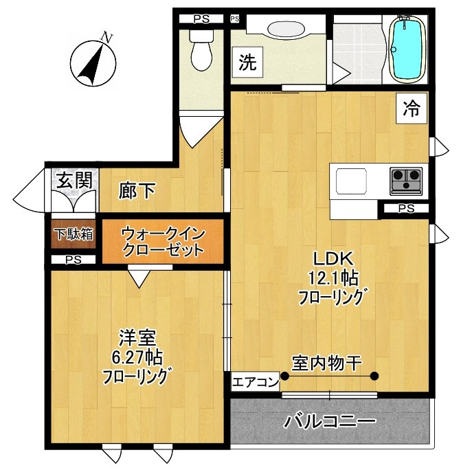 メゾン リーブル 205号室 間取り