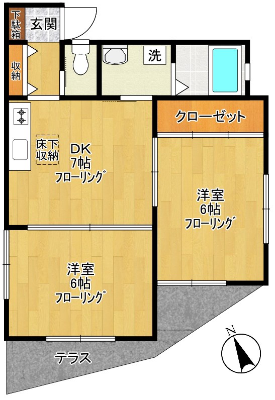 A-PLAZA 101号室 間取り