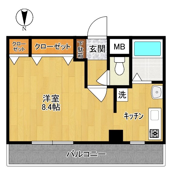 カーサ・コンフォルトII 106号室 間取り