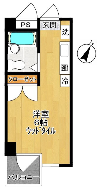 グランドゥール登戸 210号室 間取り