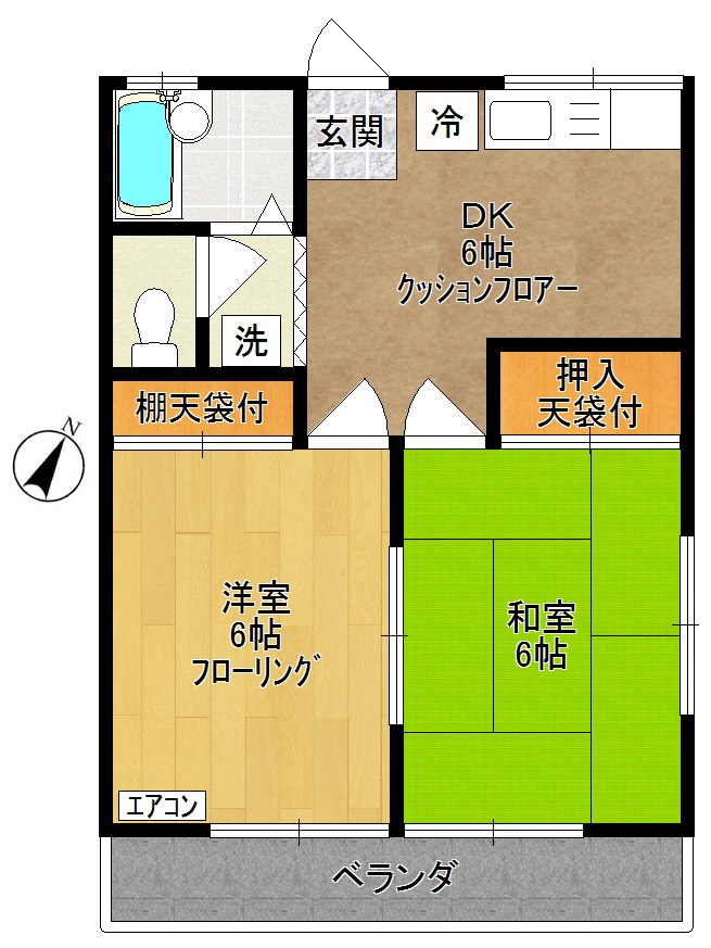 メゾン・リコウ 201号室 間取り