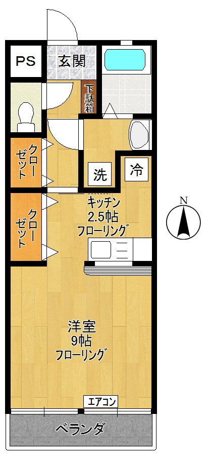 ライトガーデン白井 202号室 間取り