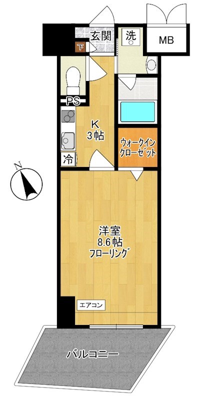 maruei 6     1002号室 間取り