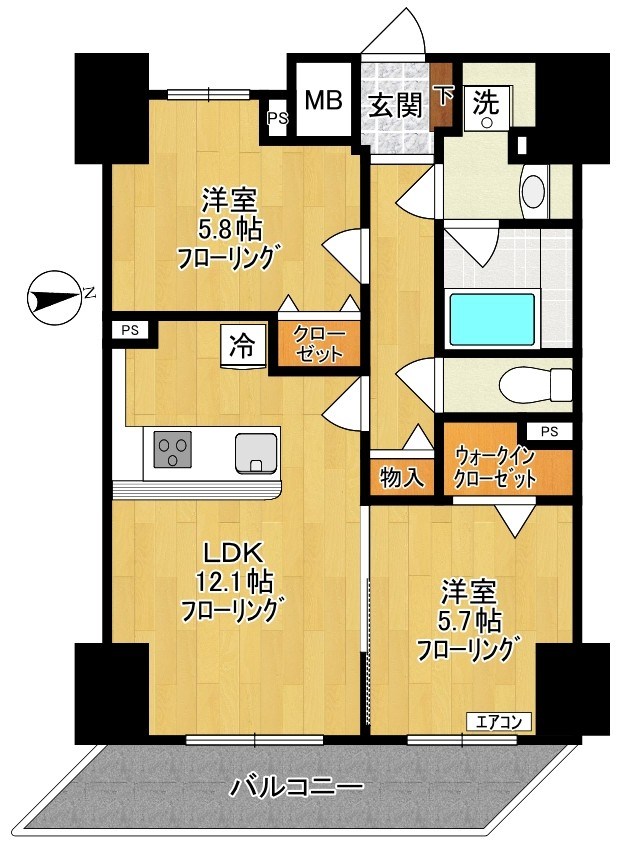 maruei 7 1103号室 間取り