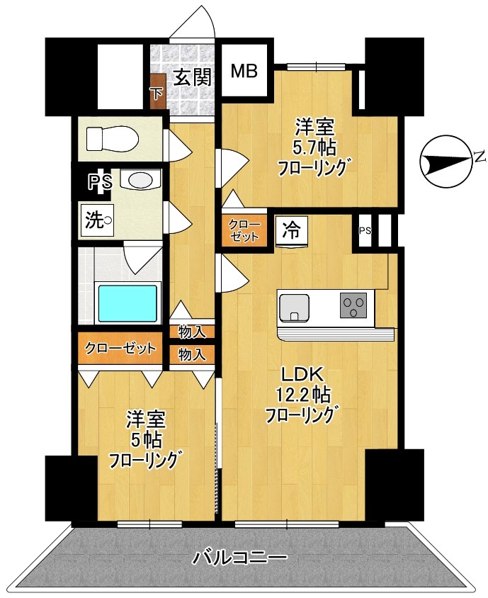 maruei 7 1002号室 間取り