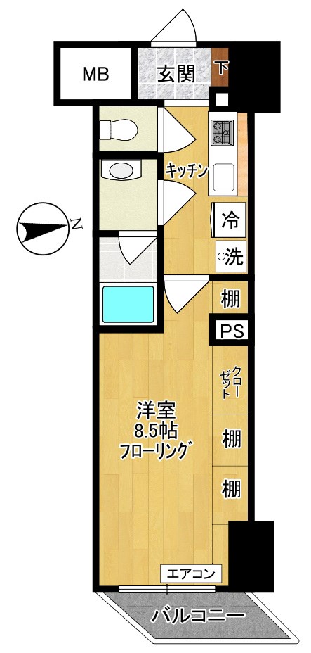 maruei 7 905号室 間取り