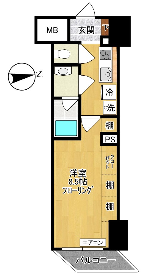 maruei 7 805号室 間取り