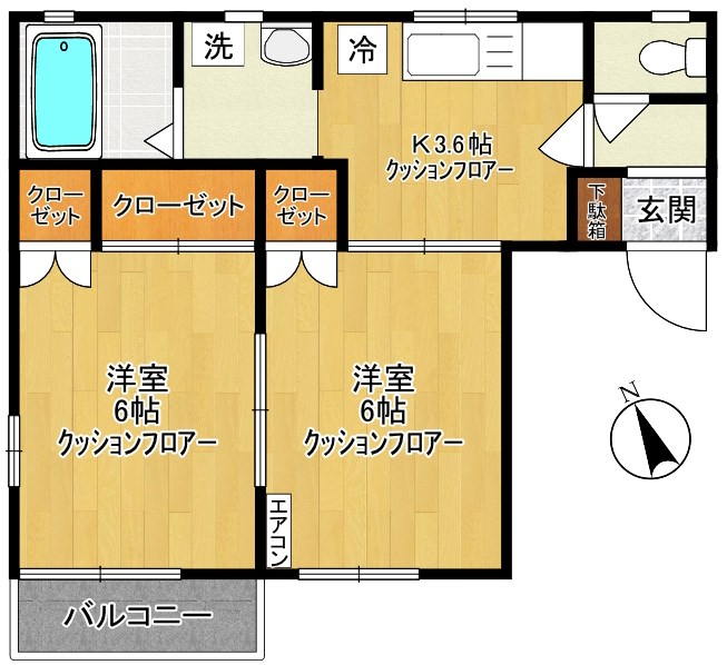 セピアコートC 間取り図