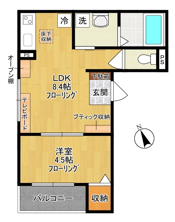 ポラリス 101号室 間取り