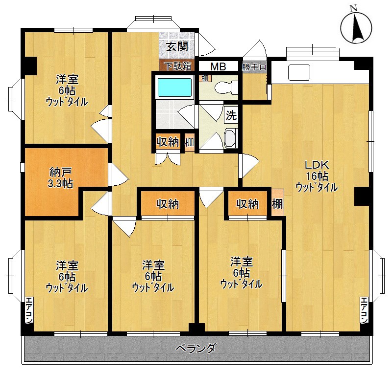 メゾン大津 3F号室 間取り